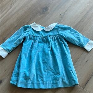 Blue and White Long Sleeve Dress